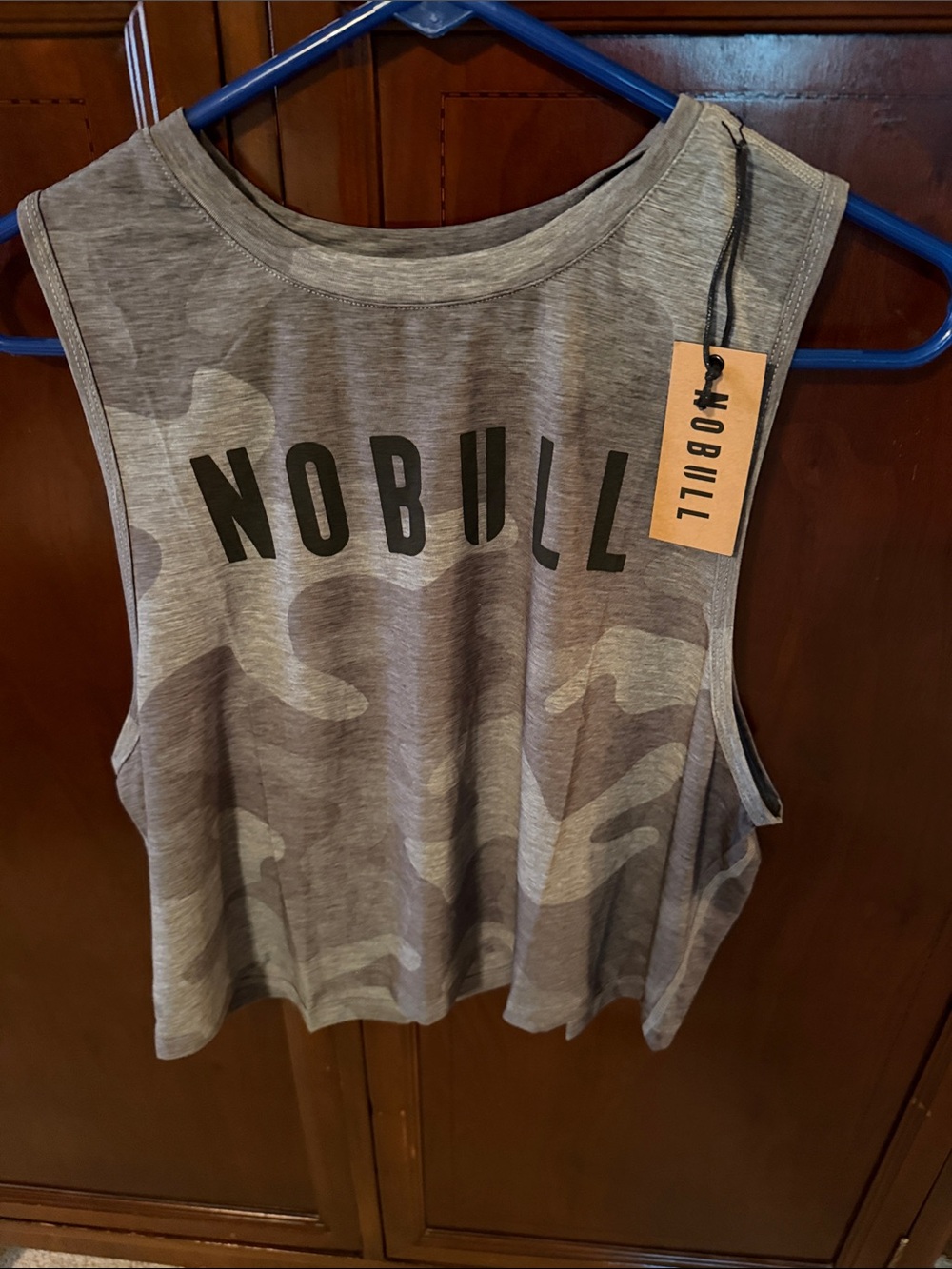 NOBULL Gray Camo Muscle Tank - Heathered Light Gray